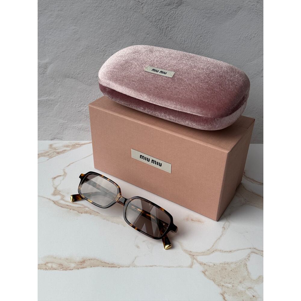 NEW Miu Miu MU11ZS Brown Havana Sunglasses $518 - Picture 3 of 9